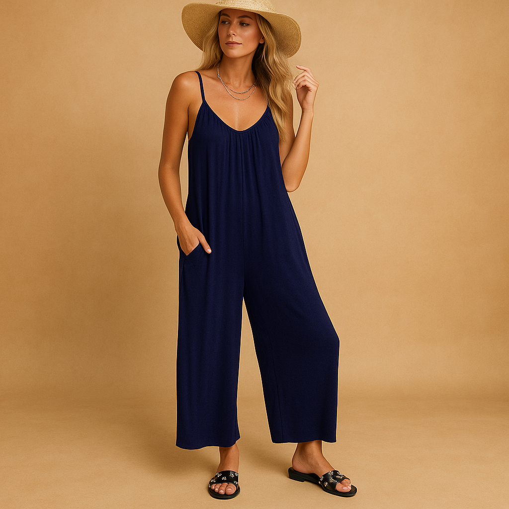 Elena | Women's Summer Sleeveless Jumpsuit with Adjustable Straps