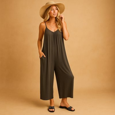 Elena | Women's Summer Sleeveless Jumpsuit with Adjustable Straps