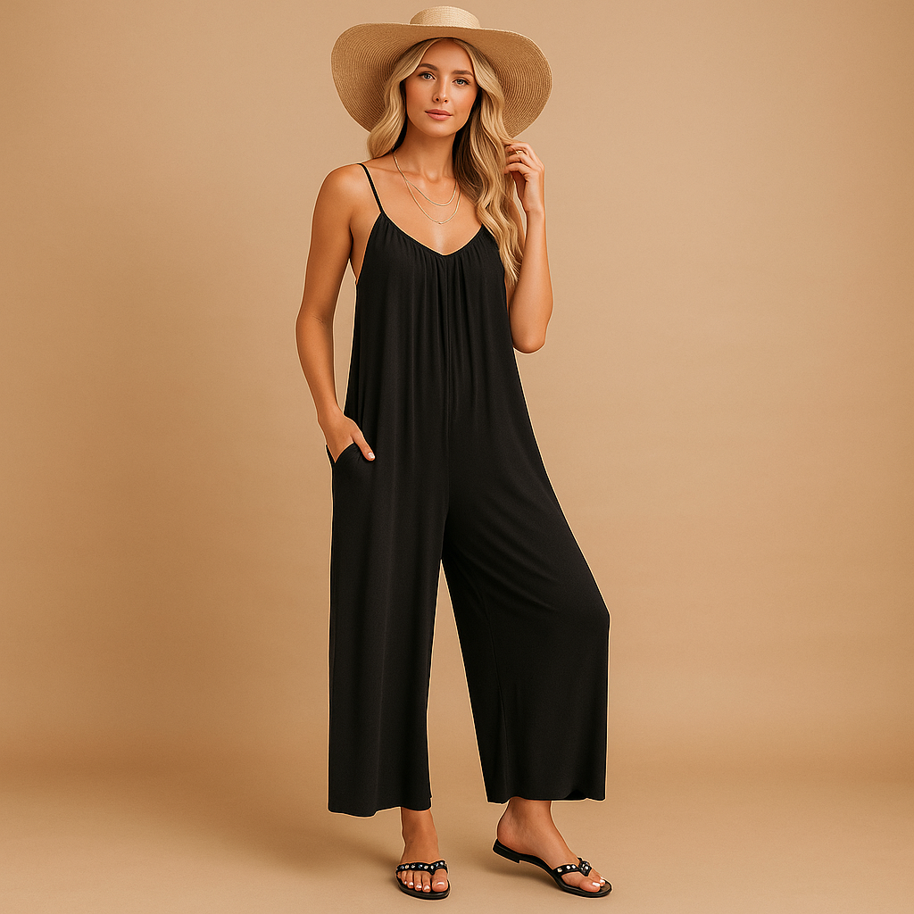 Elena | Women's Summer Sleeveless Jumpsuit with Adjustable Straps